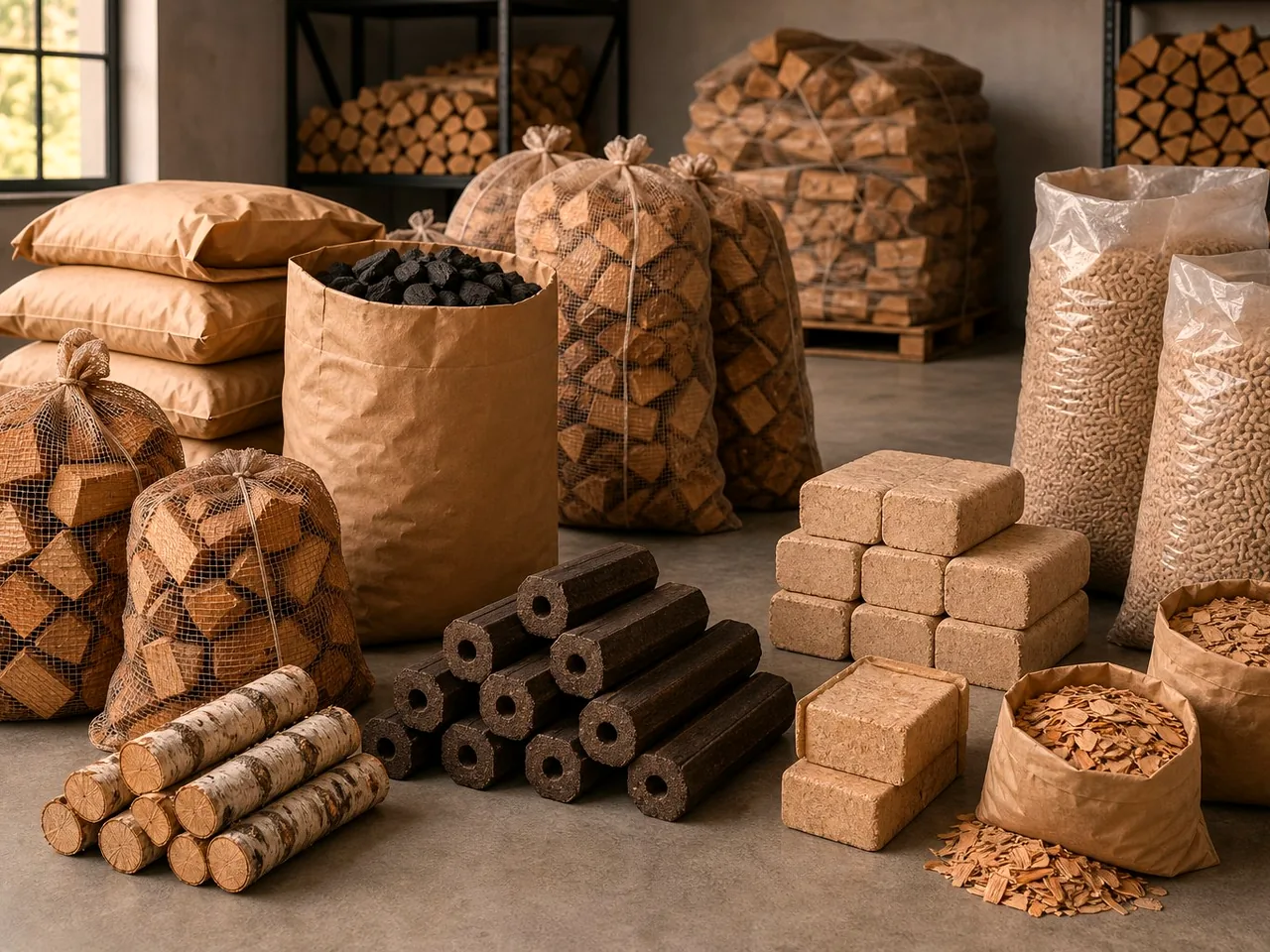 Берёзовые дрова в сетках 40 л в Новом Уренгое
